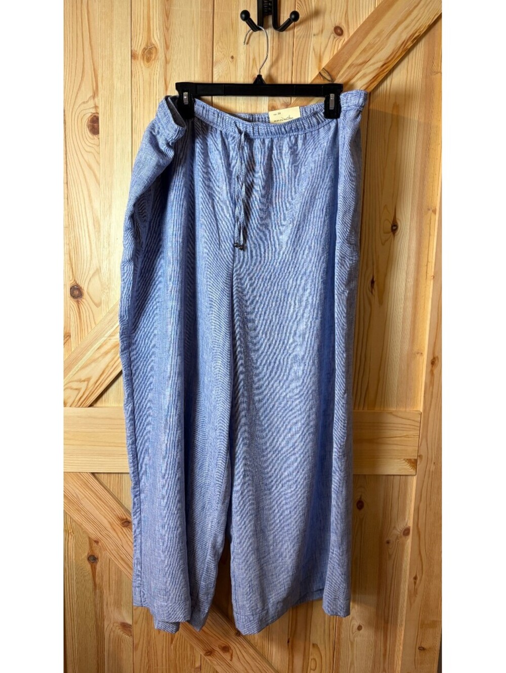 Max Studio London Wide Leg Trousers Size 2X Light Blue